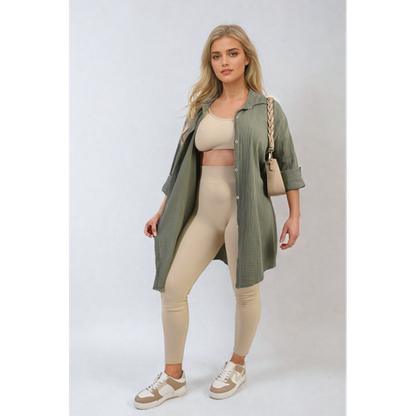 Clemmie Button Down Long Sleeve Oversized Shirt