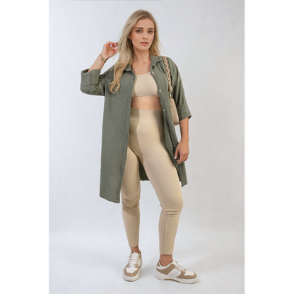 Clemmie Button Down Long Sleeve Oversized Shirt