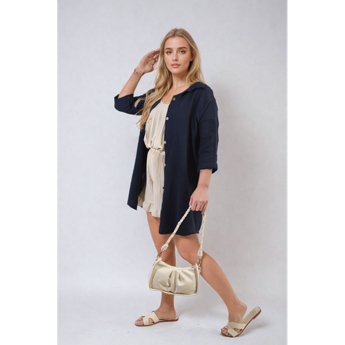 Clemmie Button Down Long Sleeve Oversized Shirt