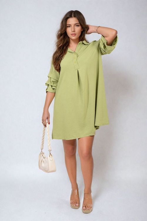 Hallie Collared Oversized Mini Dress