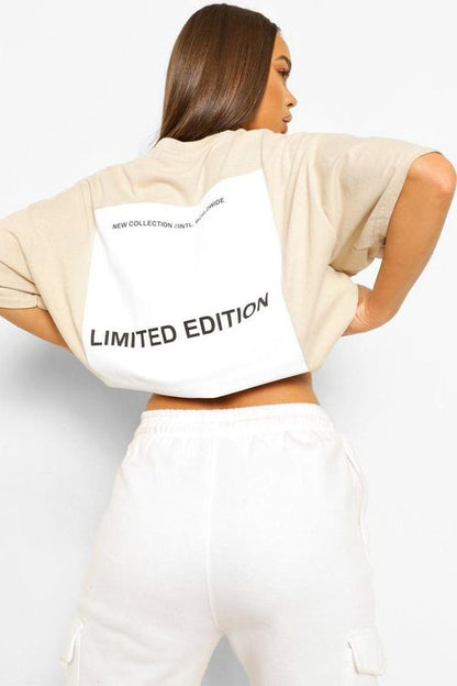 Oversized Limited Edition Short Sleeves T Shirt Top