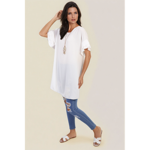 Lucille Ruffled Sleeve Mini Dress